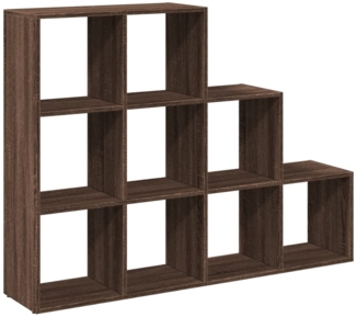 vidaXL Raumteiler-Bücherregal 3 Stufen Braun Eiche 137,5x29x103,5 cm 857982