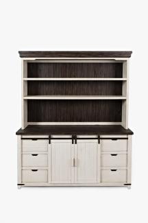 Livin Hill Buffetschrank Avola Antikes Weiß, braune Platte AV1706
