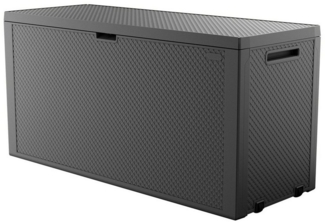 Keter Gartenbox "EMILY" 270 Liter, Graphit, bis 80 kg belastbar, mit Griffen & Rollen