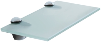 Glasboden 200x100x6mm Milchglas Wandregal Halterung Badablage Dusche Glasscheibe