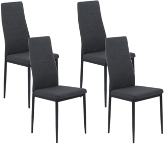 HELA 4-Fußstuhl SVENNI (Set, 4 St), 4-Fuß,Rundrohrgestell,Webstoff,Zertifizierter "Waterfree" Stoff