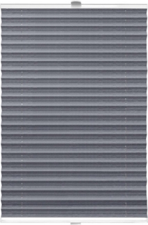 DomDeco Plissee "Natural", Dunkelgrau, 50x120 cm Klemmfix, Plissee ohne Bohren, Ohne Bohren, Klemmfix, Sicht- und Sonnenschutz, ohne Bohren, Klemmfix, Fixmaß, Klemmträger
