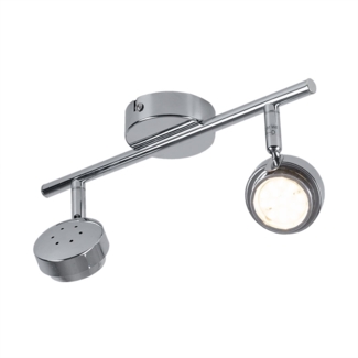 LED Spotleiste, chrom, schwenkbare Strahler, L 30 cm