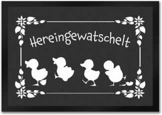 speecheese Fußmatte Hereingewatschelt Fußmatte in 35x50 cm mit niedlichen Entchen