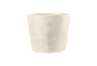 Rollbarer XL Pflanzkübel Millennium 80 Liter in Creme mit Tolle Naturstein Optik, Maße: 59x59x49 cm