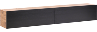 Wandmontierter TV-Schrank GLADSTONE Braun Schwarz