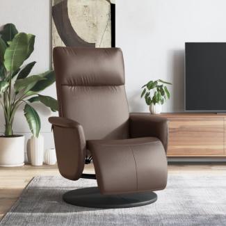 vidaXL Relaxsessel mit Fußteil Braun Kunstleder 356546