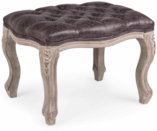 Hocker Diva aus Kunstleder, Braun, 53 x 42 x 38 cm