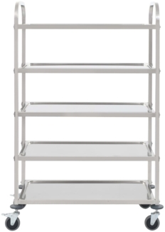 vidaXL 5-Stufiger Servierwagen 107 x 55 x 147 cm Edelstahl 50917