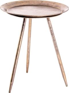 Beistelltisch Couchtisch Tisch antik-bronze D:47 cm H:39cm