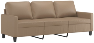vidaXL 3-Sitzer-Sofa Cappuccino-Braun 180 cm Kunstleder 359146