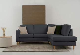 andas Ecksofa Tvinno, im skandinavischen Stil, L-Form, mit Massivholzfüßen, Breite 230 cm