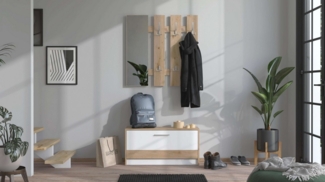 INOSIGN Garderoben-Set Rimini, Set 2tlg, (2-St), bestehend aus Garderobenpaneel und Schuhschrank