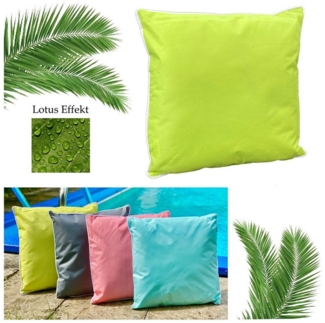 heimtexland Dekokissen Outdoorkissen Garten Outdoor Kissen wetterfest, Lotus Effekt, schmutz- und wasserabweisend, inkl. Füllung