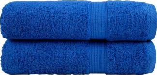 Premium-Badetücher 2 Stk. Blau 100x150 cm 600g/m² 100% Baumwolle 137191