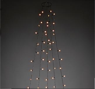 KONSTSMIDE LED-Baummantel, 200-flammig, LED Lichterkette mit Ring Ø 11, mit Globes, 5 Stränge à 40 Dioden