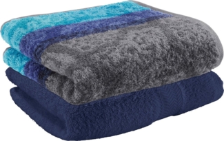 Erwin Müller Duschtuch Duschtuch-Set "Paisley" 2er-Pack, Frottier, Walk-Frottier Uni
