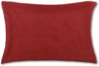 Kissenhülle Kuschel 40x60cm Kissenbezug Dekokissen Auswahl: rot - scarlett mit Füllung