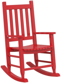vidaXL Schaukelstuhl für Kinder Rot Massivholz Pappel 4008878