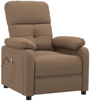 vidaXL Massagesessel Braun Stoff 348291