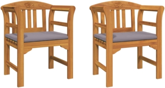 vidaXL Bank Natürlicher Ölfinish 68,5 x 46 x 82,5 cm Massivholz Akazie 42024778