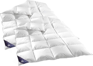 Welt der Träume Daunenbettdecke 2 Stück (Set) Winterbettdecke 60% 135x200 cm, 1600 gr aus Daunen, Füllung: 60% Daunen, 40% Federn