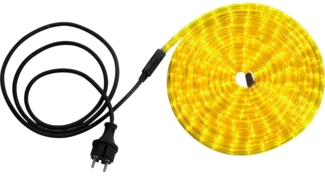 LED Lichterschlauch, gelb, 1,5 m Zuleitung, Stecker, 600 cm