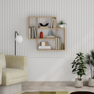 Decortie Wandregal Mito, Modernes Wandregal, Schwebendes Regal, 89 x 19,6 x 80,4 cm
