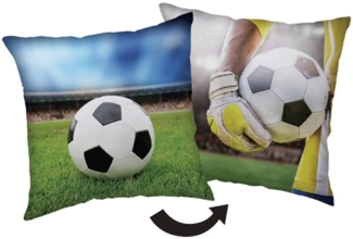Football Kopfkissen (1 Stück) Premium Dekokissen mit beidseitigem Digitaldruck