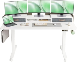 Elektrischer Höhenverstellbarer Schreibtisch 140x60 cm mit