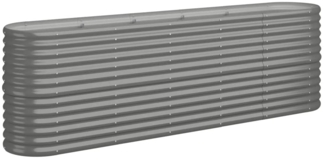 vidaXL Hochbeet Verzinkter Stahl 224x40x68 cm Grau 318899