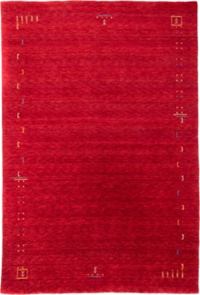 Morgenland Gabbeh Teppich - Indus - Fenth - rechteckig - 350 x 250 - Dunkelrot