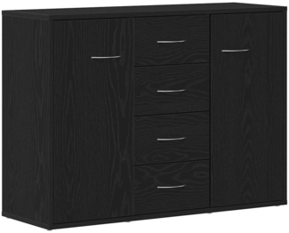 vidaXL Sideboard Schwarz Eichen-Optik 88x30x64 cm Holzwerkstoff 862446