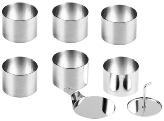 CHG Servierplatte c, h, g Dessert- und Speiseringset, EasyDo, 8-tlg. Ø 7,5x5,5 cm, Edelstahl, (1 Dessert-und Speiseringset)