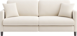 OUNUO Sofa 2-Sitzer Modernes Polstersofa Couch mit 2 Zierkissen 195cm Sofa