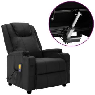 vidaXL Elektrischer Massagesessel Schwarz Kunstleder [3073795]