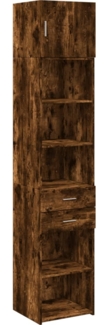 vidaXL Hochschrank Schmal Räuchereiche 45x42,5x225 cm Holzwerkstoff 3281298