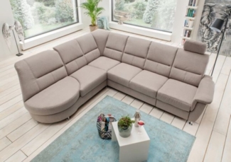 Benformato Ecksofa Parole mit elektronischer & manueller Relaxfunktion Luxud Anthrazit