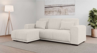 Home affaire Ecksofa BORNHOLM L-Form mit Recamiere, Maße B/T/H: 234/162/85 cm, Recamiere links oder rechts bestellbar, Wellenfederung, inkl. 2 Kissen