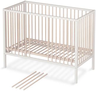 Sämann Babybett Sleepy 60x120 cm, weiß/natur