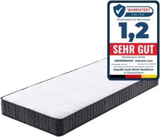 Arensberger LARA Federkernmatratze - 19cm Höhe - Matratze mit Schaumstoff Schicht - H2 H3 Mittelfest – 7 Zonen - Federkern - Liegekomfort 160x200cm