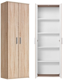 mokebo® Mehrzweckschrank 'Der Lange' moderner Aktenschrank, Schrank & Haushaltsschrank, Made in Germany | 60 x 180 x 34 (B/H/T in cm) | Sonoma Eiche, Braun