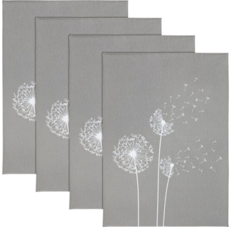 Erwin Müller Geschirrtuch Geschirrtuch 4er-Pack, Baumwolle Blumen