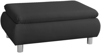 Hocker Kaye Bezug Kunstleder Metallfuß verchromt / schwarz 23146