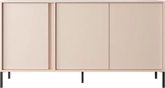 MOEBLO Kommode Calor C 153 3D (in Option mit/ohne LED, Sideboard Wohnzimmer Kommode Schlafzimmer Komodenschrank Highboard), B 153,1 cm / H 81,4 cm / T 39,5 cm