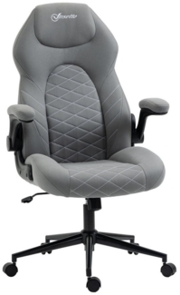 MC Star Bürostuhl Ergonomischer Schreibtischstuhl mit Wippfunktion verstellbaren (Armlehnen und weichem Kissen für optimalen Komfort im Homeoffice)