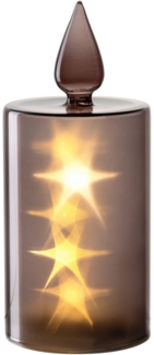 LEONARDO LED Dekolicht Capanna, Glaskerze mit edler Verspiegelung durch Lüstertechnik