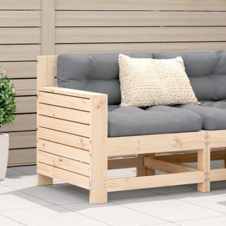 vidaXL Gartensofa mit Armlehne und Kissen Massivholz Kiefer