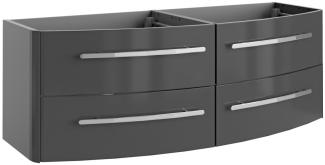 Lanzet Classico Doppel-Waschtischunterschrank 140cm, Anthrazit