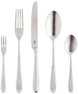 Lambert Laguette Tafelbesteck, 30 tlg. für 6 Personen, mit je 6 Tafellöffeln, Tafelgabeln, Tafelmessern, Teelöffeln und Kuchengabeln Edelstahl, matt 44546